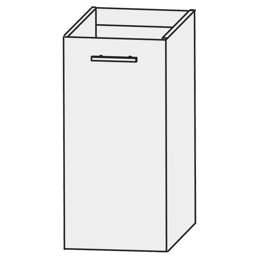 Élément d'armoire Design Line Platino 2.0
30 x 64 x 22-49 cm
1&nbsp;porte, sans tablette
mesures selon les indications
