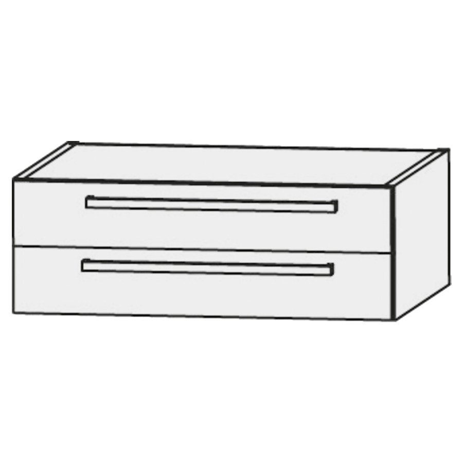 Élément inférieur  Design Line Platino 2.0
60 x 32 x 49 cm
élément de tiroir, 2&nbsp;tiroirs
sans siphon gain de place