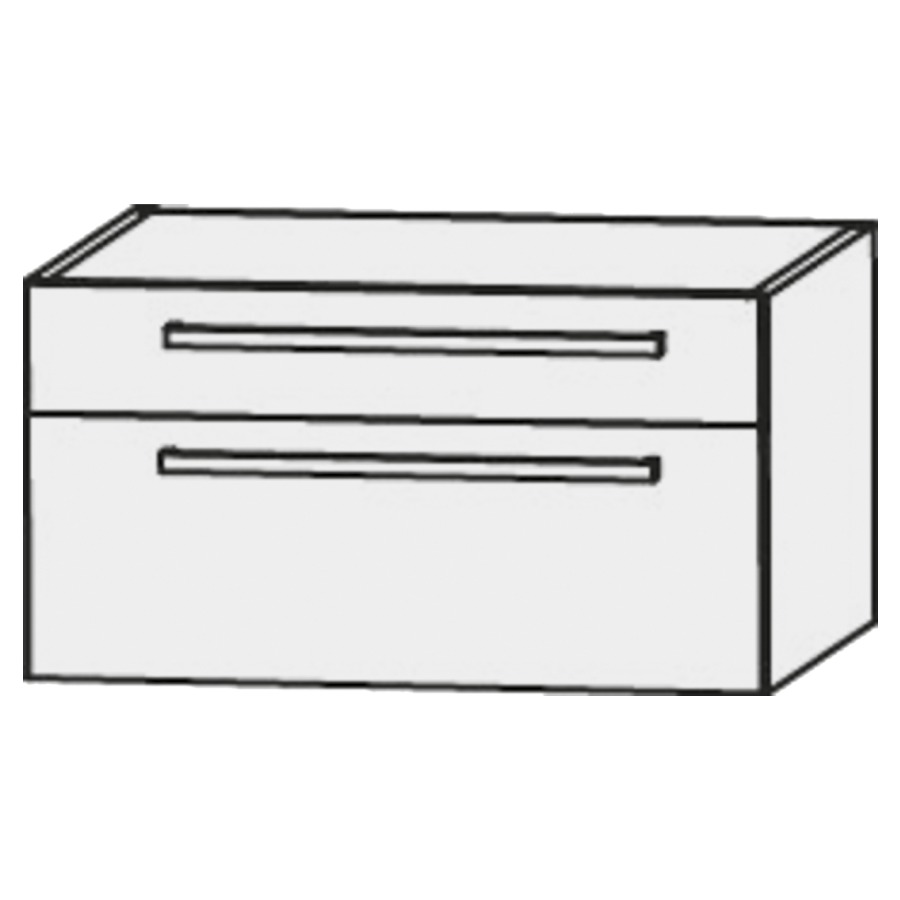 Élément inférieur  Design Line Platino 2.0
80 x 48 x 39.5 cm
élément de tiroir, 2&nbsp;tiroirs
sans siphon gain de place
