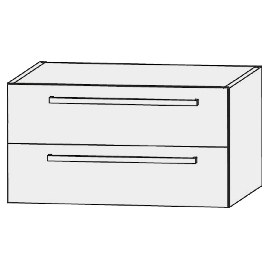 Élément inférieur  Design Line Platino 2.0
80 x 48 x 39.5 cm
élément de tiroir, 2&nbsp;tiroirs
sans siphon gain de place