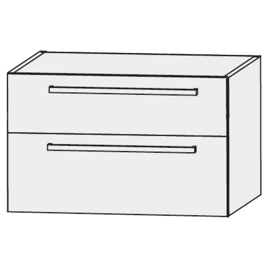 Élément inférieur  Design Line Platino 2.0
60 x 56 x 39.5 cm
élément de tiroir, 2&nbsp;tiroirs
sans siphon gain de place
