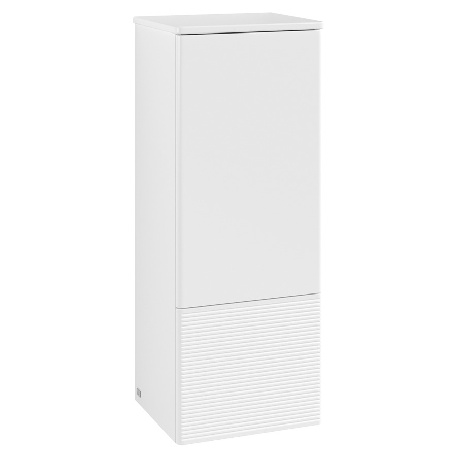 Armoire mi-haute Antao
41.4 x 103.9 x 35.6 cm
armoire de tablette, 1&nbsp;porte, charnière à droite
1&nbsp;tablette en verre, 1&nbsp;tiroir
