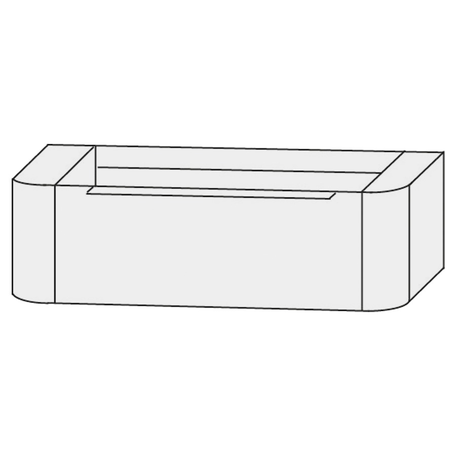 Élément inférieur  Design Line Orbis
81 x 24 x 49 cm
élément de tiroir, 1&nbsp;tiroir
2&nbsp;portes  latérales, push to open
pour table de lavabo