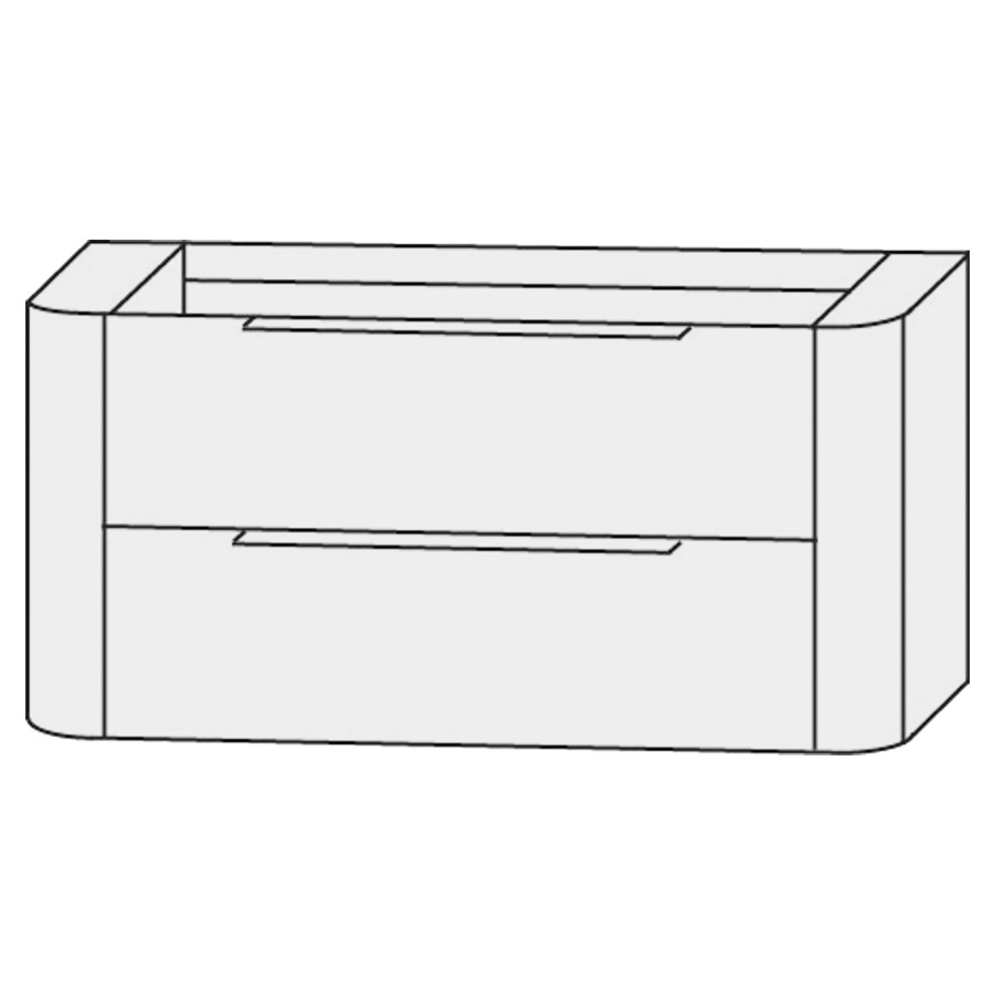 Élément inférieur  Design Line Orbis
151 x 48 x 49 cm
élément de tiroir, 2&nbsp;tiroirs
2&nbsp;portes  latérales, push to open
pour table de lavabo