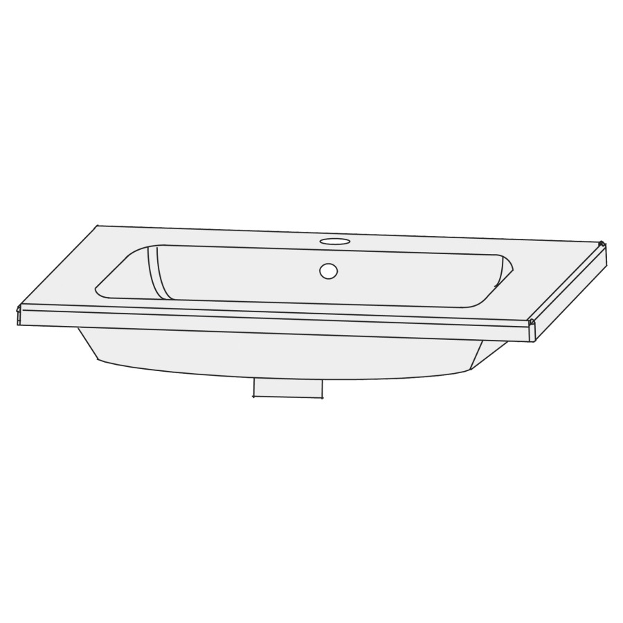 Lavabo pour meuble  Design Line Tess Cuba