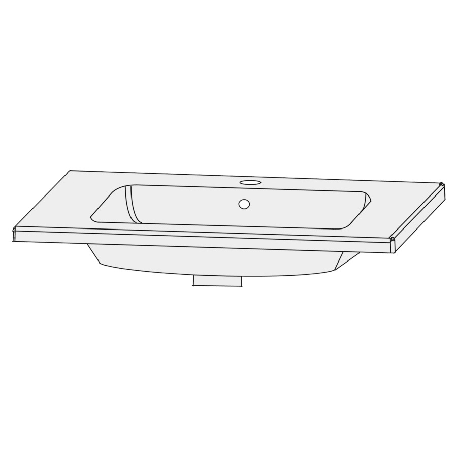 Lavabo pour meuble  Design Line Tess Cuba
81 x 46 cm
Céramique, rectangulaire
avec trop-plein
avec tablette de robinetterie