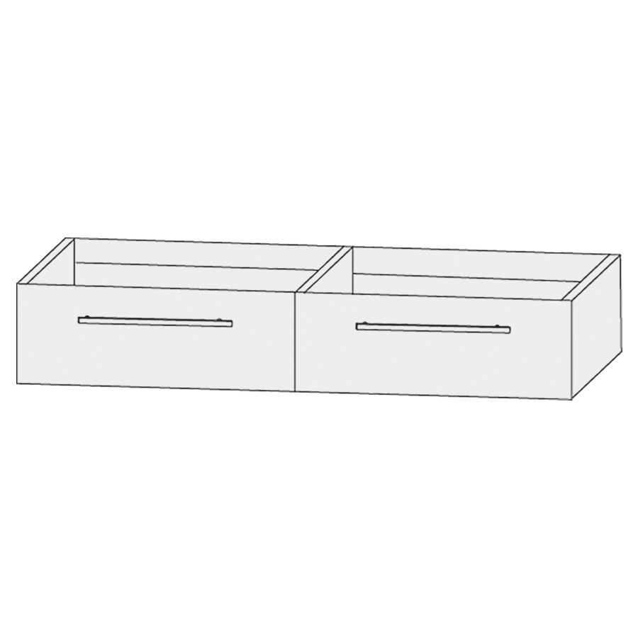 Élément inférieur  Design Line Tess Cuba
120 x 24 x 45 cm
élément de tiroir, 2&nbsp;tiroirs
pour lavabo double pour meuble 107471