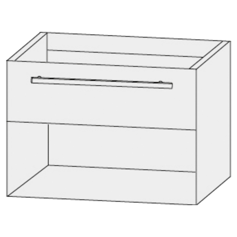 Élément inférieur  Design Line Tess Cuba
60 x 48 x 45 cm
élément de tiroir, 1&nbsp;tiroir
niche ouverte en bas
pour lavabo pour meuble 107467