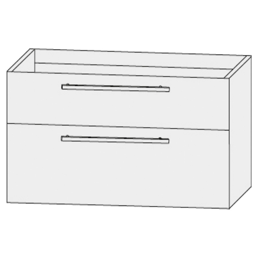Élément inférieur  Design Line Tess Cuba
60 x 56 x 45 cm
élément de tiroir, 2&nbsp;tiroirs
pour lavabo pour meuble 107467