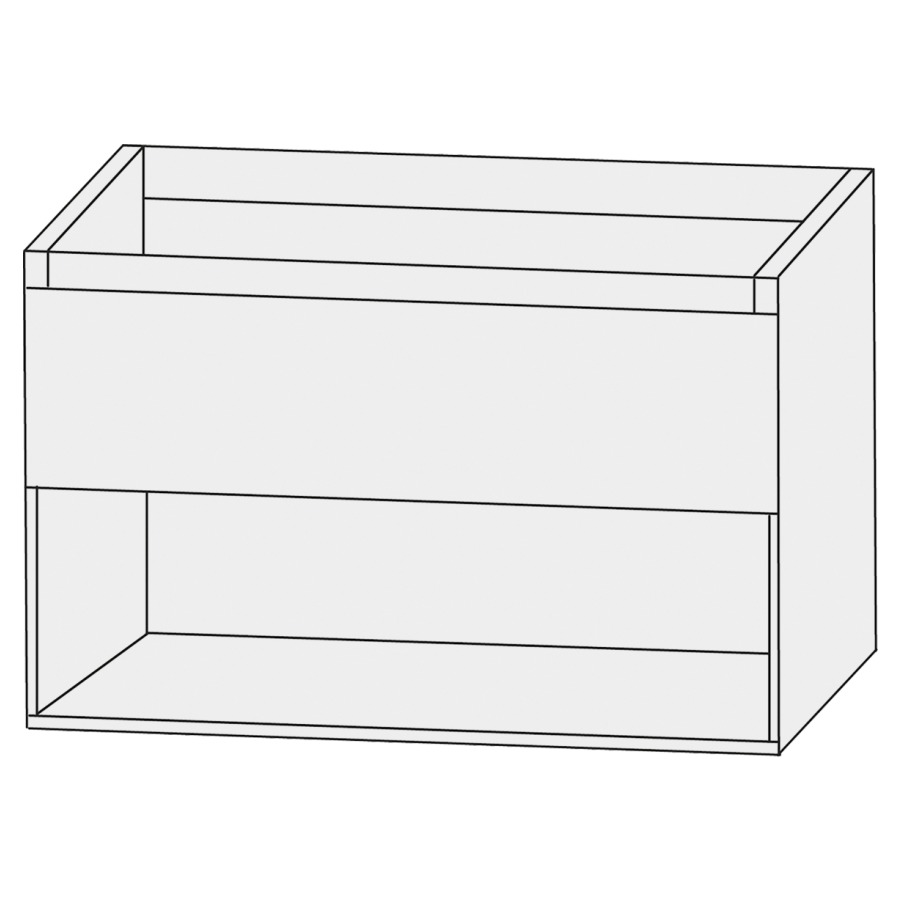 Élément inférieur  Design Line Tess Cuba
80 x 52 x 45 cm
élément de tiroir, 1&nbsp;tiroir
sans poignée, niche ouverte en bas
pour lavabo pour meuble 107468
