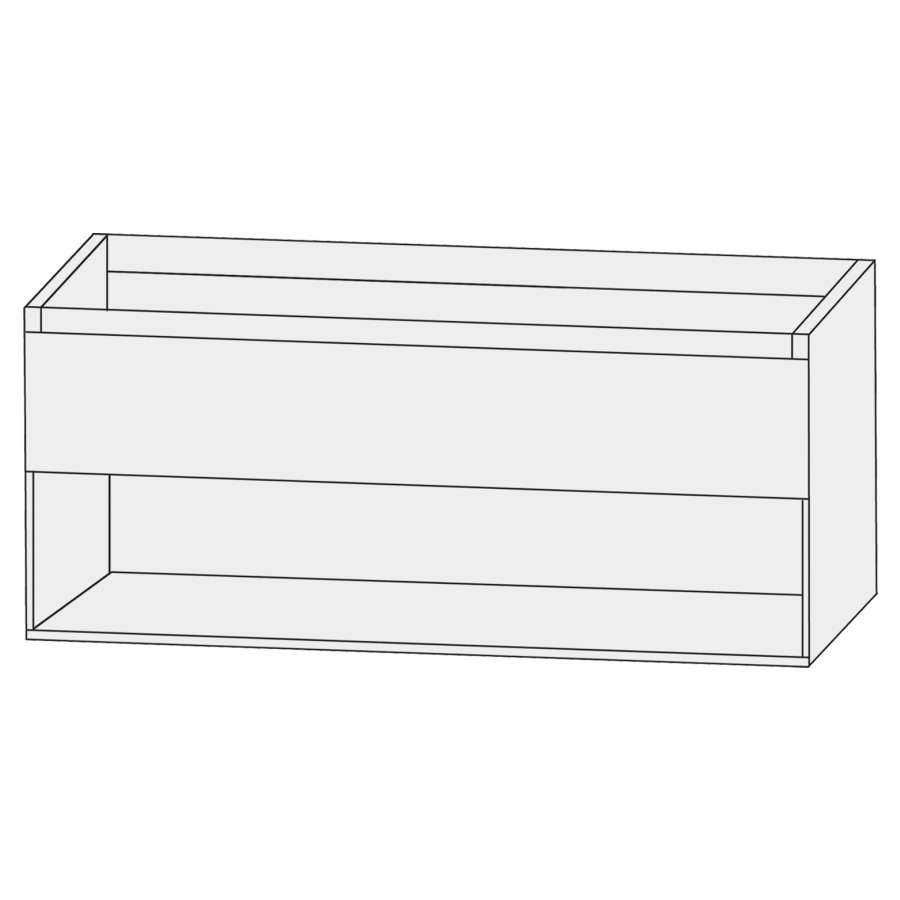 Élément inférieur  Design Line Tess Cuba
120 x 52 x 45 cm
élément de tiroir, 1&nbsp;tiroir
sans poignée, niche ouverte en bas
pour lavabo pour meuble 107470