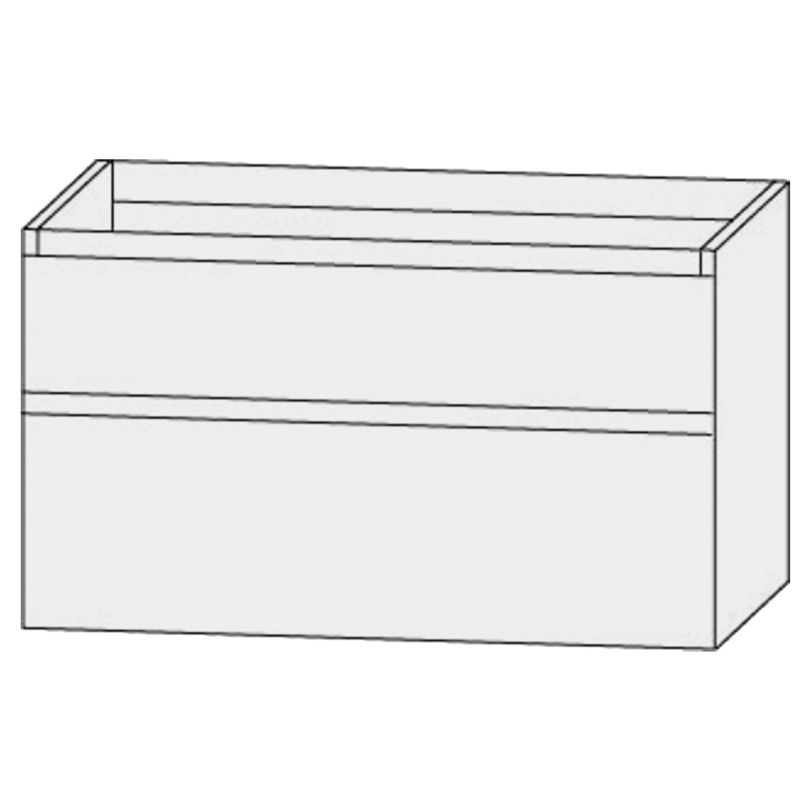 Élément inférieur  Design Line Tess Cuba
100 x 64 x 45 cm
élément de tiroir, 2&nbsp;tiroirs
sans poignée
pour lavabo pour meuble 107469