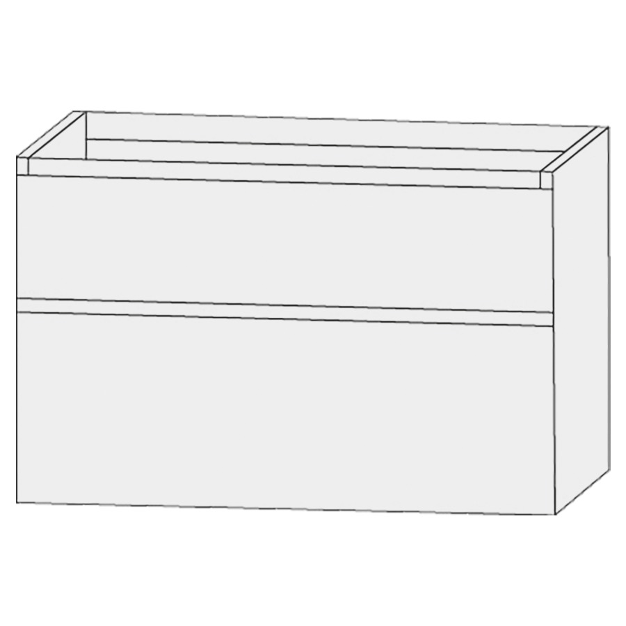 Élément inférieur  Design Line Tess Cuba
100 x 72 x 45 cm
élément de tiroir, 2&nbsp;tiroirs
sans poignée
pour lavabo pour meuble 107469