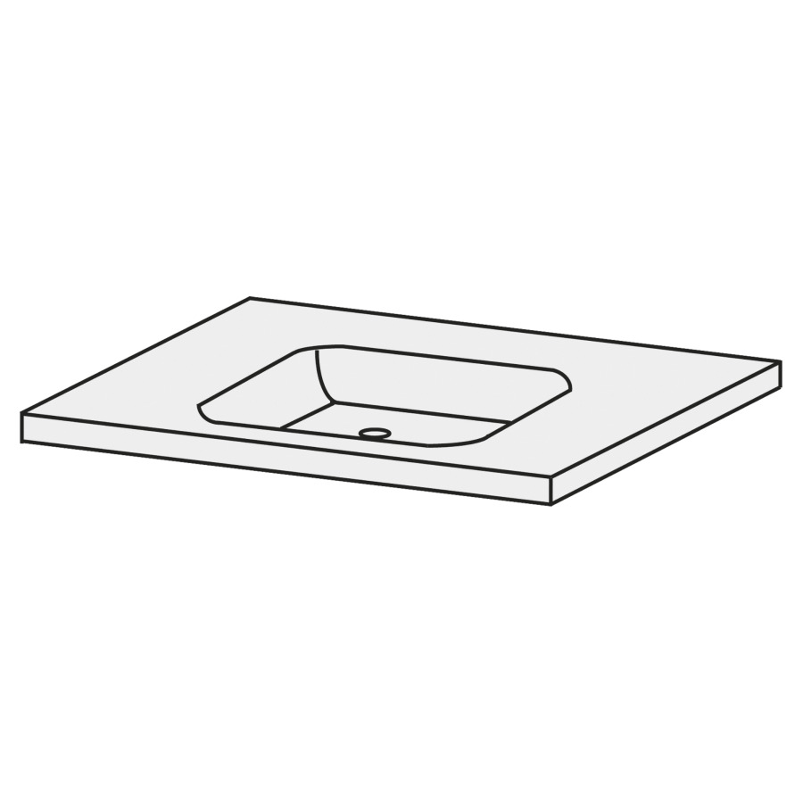 Lavabo pour meuble  Design Line Platino 2.0 Lomo