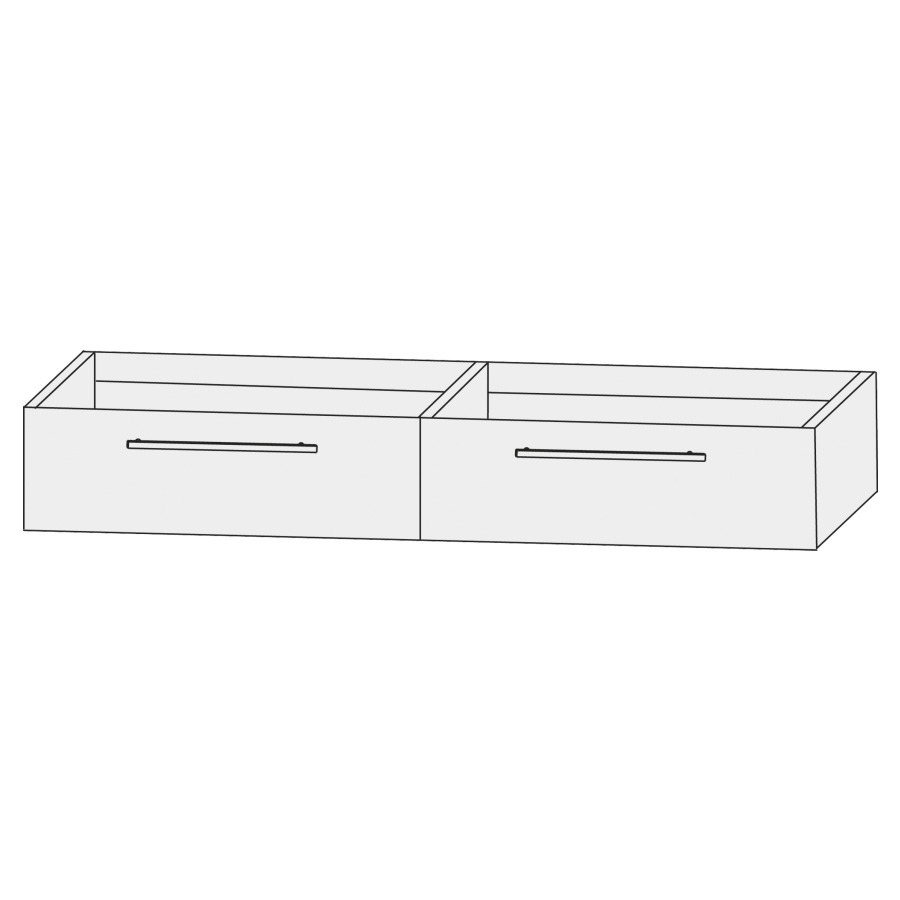 Élément inférieur  Design Line Tess Ibiza
140 x 24 x 49 cm
élément de tiroir, 2&nbsp;tiroirs
pour lavabo double pour meuble 106749