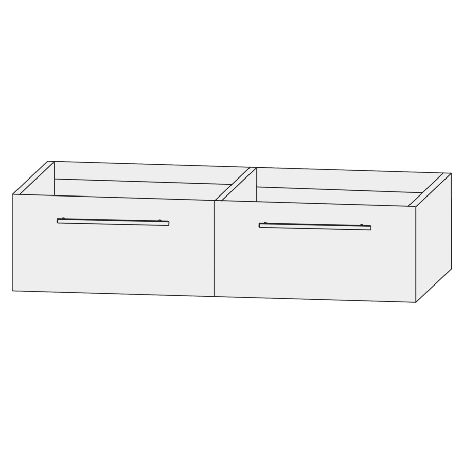 Élément inférieur  Design Line Tess Ibiza
120 x 32 x 49 cm
élément de tiroir, 2&nbsp;tiroirs
pour lavabo double pour meuble 259400