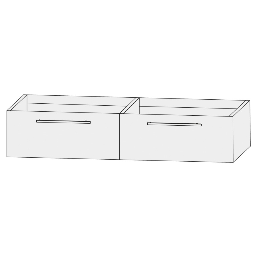Élément inférieur  Design Line Tess Ibiza
140 x 32 x 49 cm
élément de tiroir, 2&nbsp;tiroirs
pour lavabo double pour meuble 106749