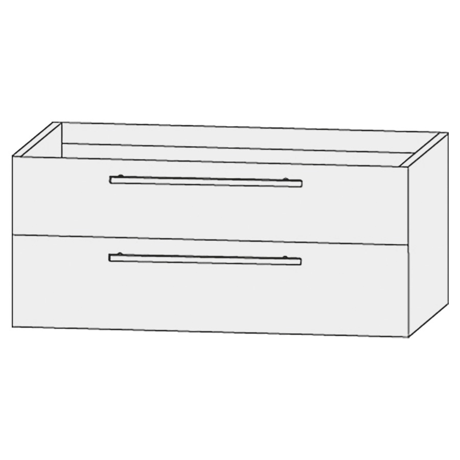 Élément inférieur  Design Line Tess Ibiza
100 x 48 x 49 cm
élément de tiroir, 2&nbsp;tiroirs
pour lavabo pour meuble 259398