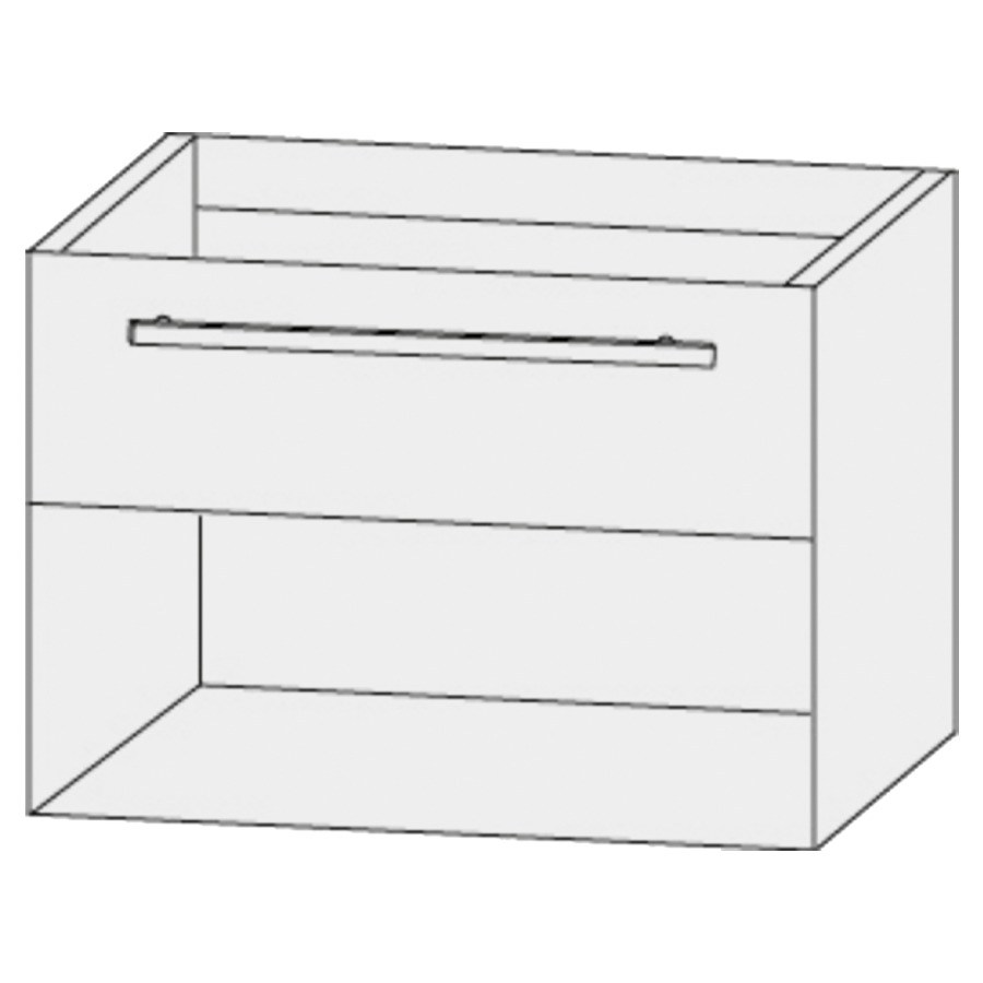 Élément inférieur  Design Line Tess Ibiza
60 x 48 x 49 cm
élément de tiroir, 1&nbsp;tiroir
niche ouverte en bas
pour lavabo pour meuble 259394