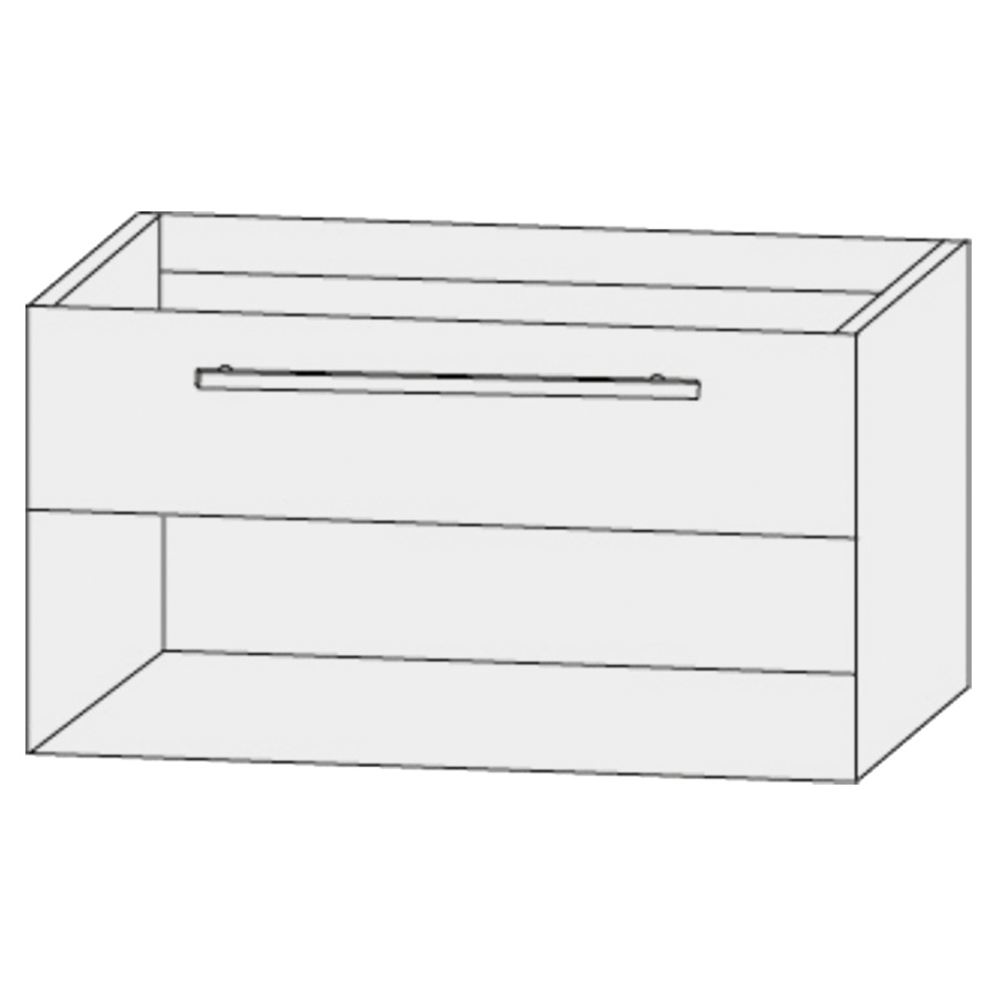 Élément inférieur  Design Line Tess Ibiza
80 x 48 x 49 cm
élément de tiroir, 1&nbsp;tiroir
niche ouverte en bas
pour lavabo pour meuble 259396