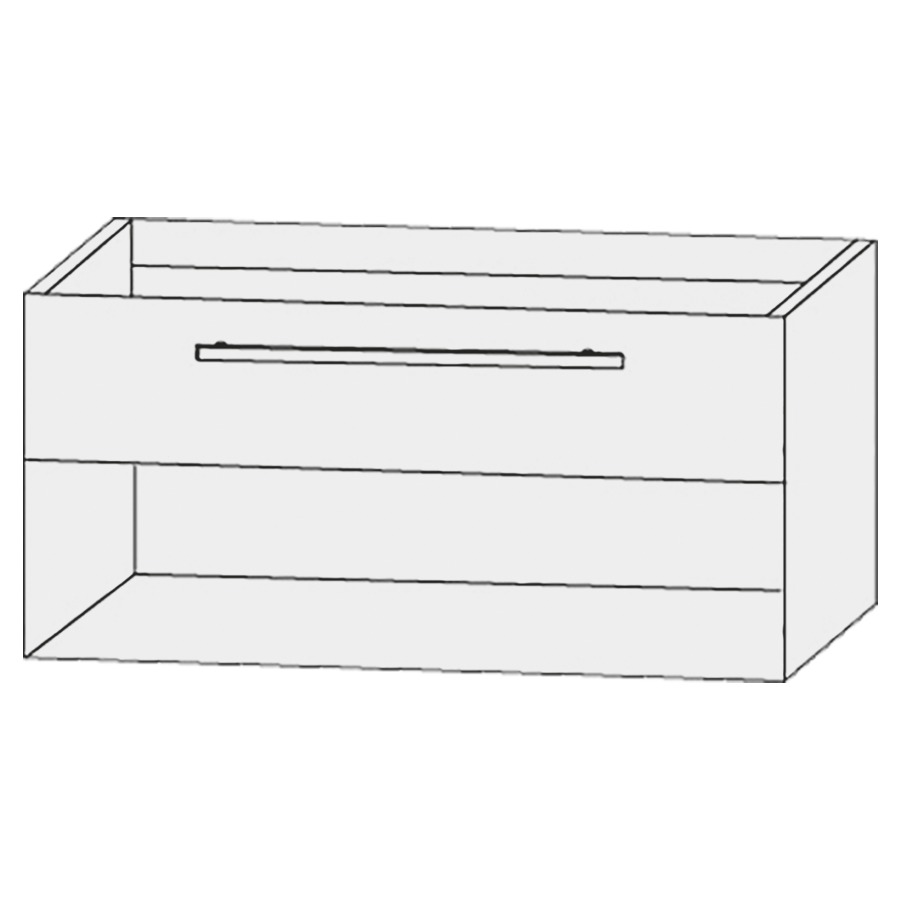 Élément inférieur  Design Line Tess Ibiza
90 x 48 x 49 cm
élément de tiroir, 1&nbsp;tiroir
niche ouverte en bas
pour lavabo pour meuble 259397