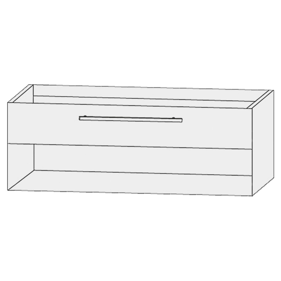 Élément inférieur  Design Line Tess Ibiza
120 x 48 x 49 cm
élément de tiroir, 1&nbsp;tiroir
niche ouverte en bas
pour lavabo pour meuble 259399