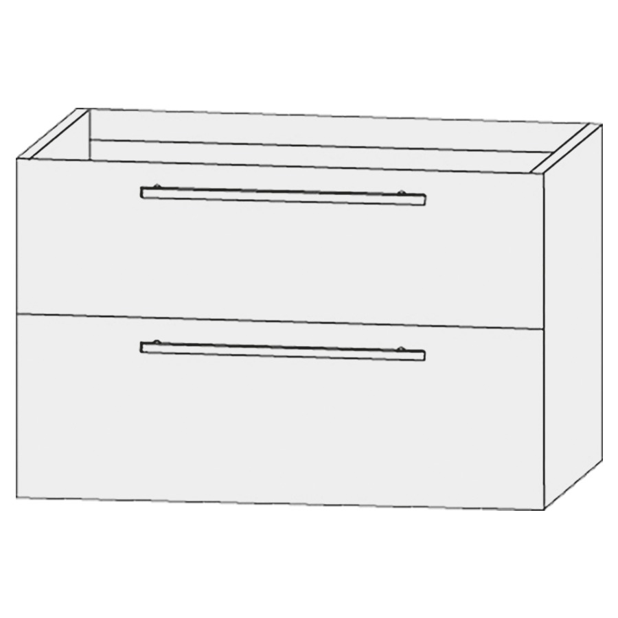 Élément inférieur  Design Line Tess Ibiza
90 x 56 x 49 cm
élément de tiroir, 2&nbsp;tiroirs
pour lavabo pour meuble 259397