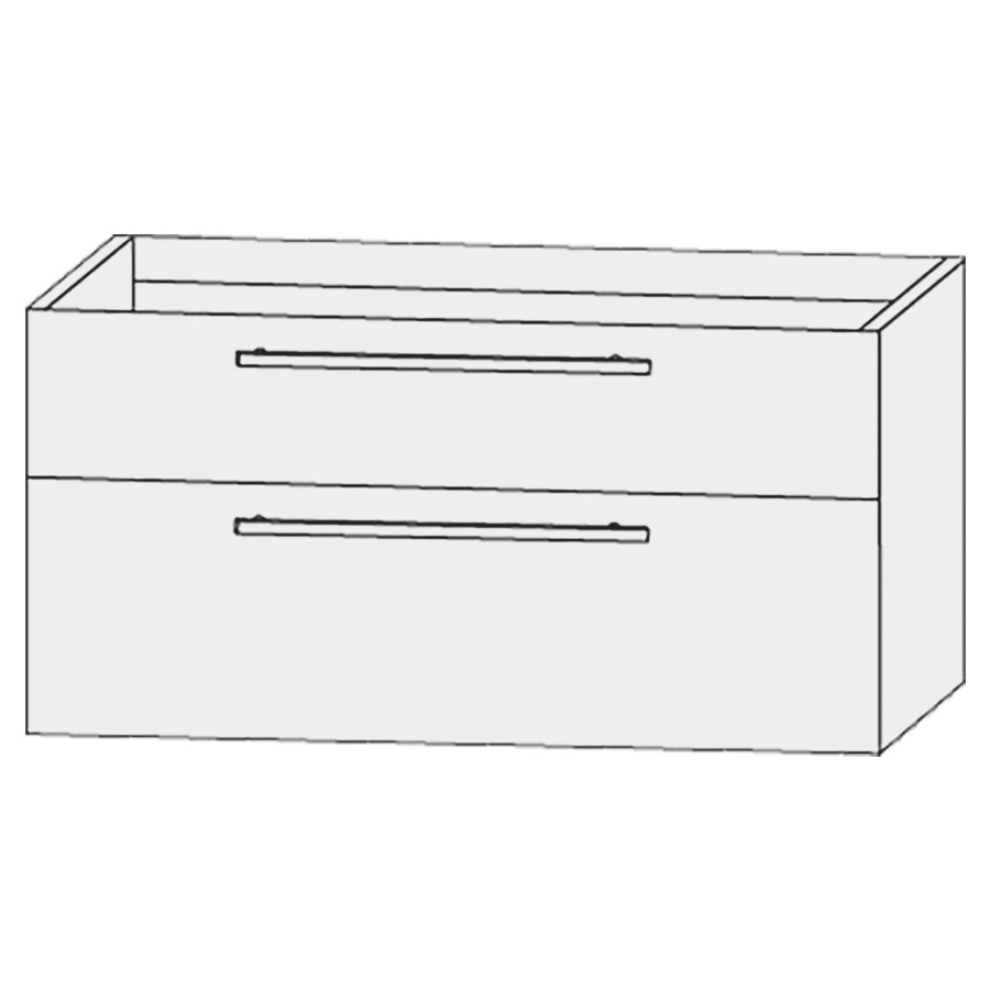 Élément inférieur  Design Line Tess Ibiza
100 x 56 x 49 cm
élément de tiroir, 2&nbsp;tiroirs
pour lavabo pour meuble 259398