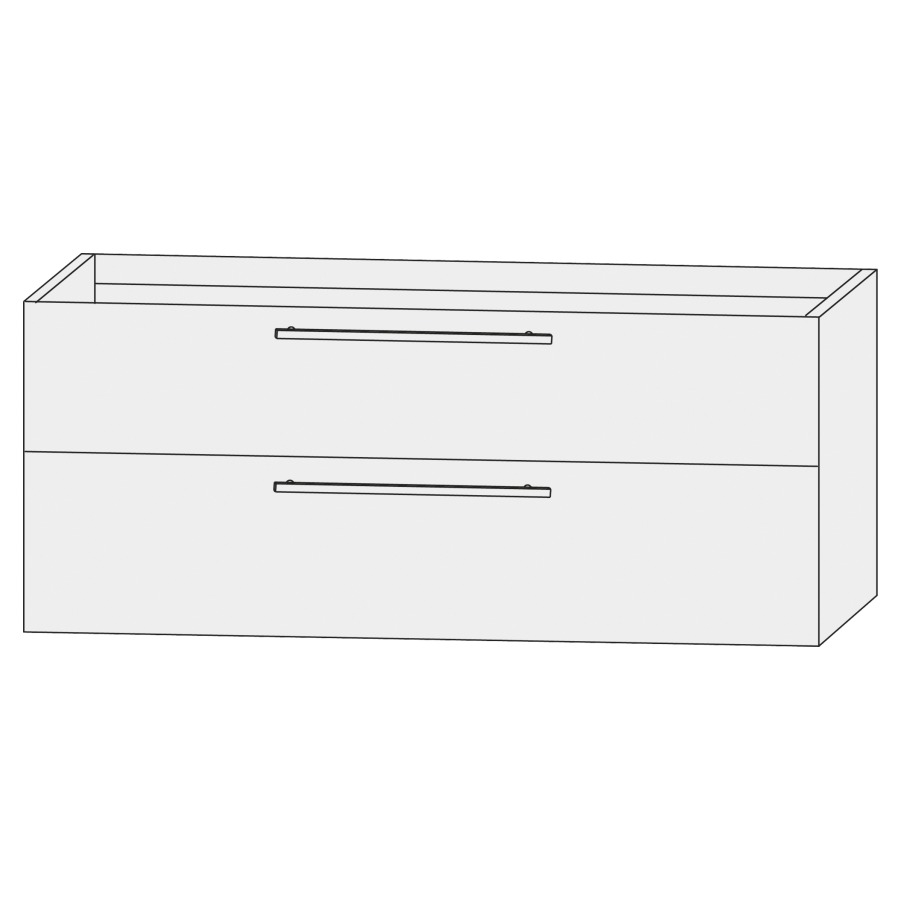 Élément inférieur  Design Line Tess Ibiza
140 x 64 x 49 cm
élément de tiroir, 2&nbsp;tiroirs
pour lavabo double pour meuble 106749