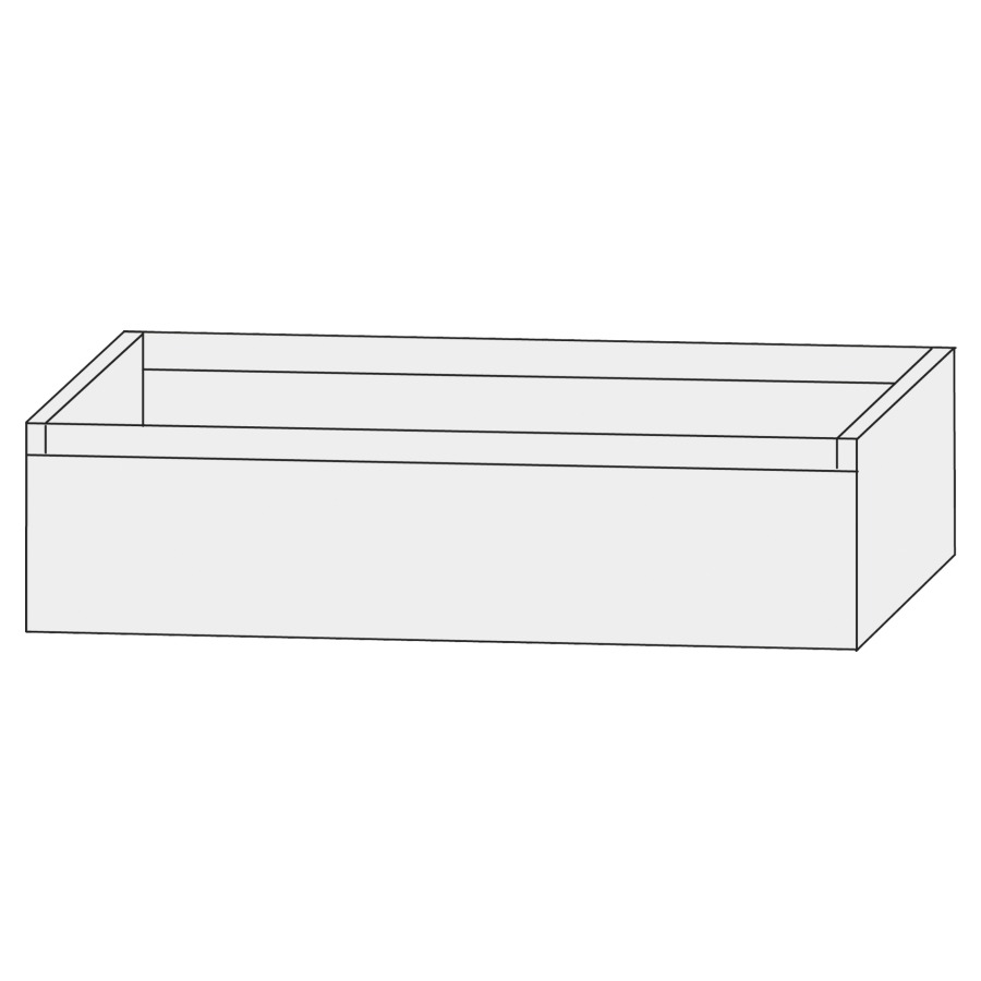 Élément inférieur  Design Line Tess Ibiza
100 x 28 x 49 cm
élément de tiroir, 1&nbsp;tiroir
sans poignée
pour lavabo pour meuble 259398