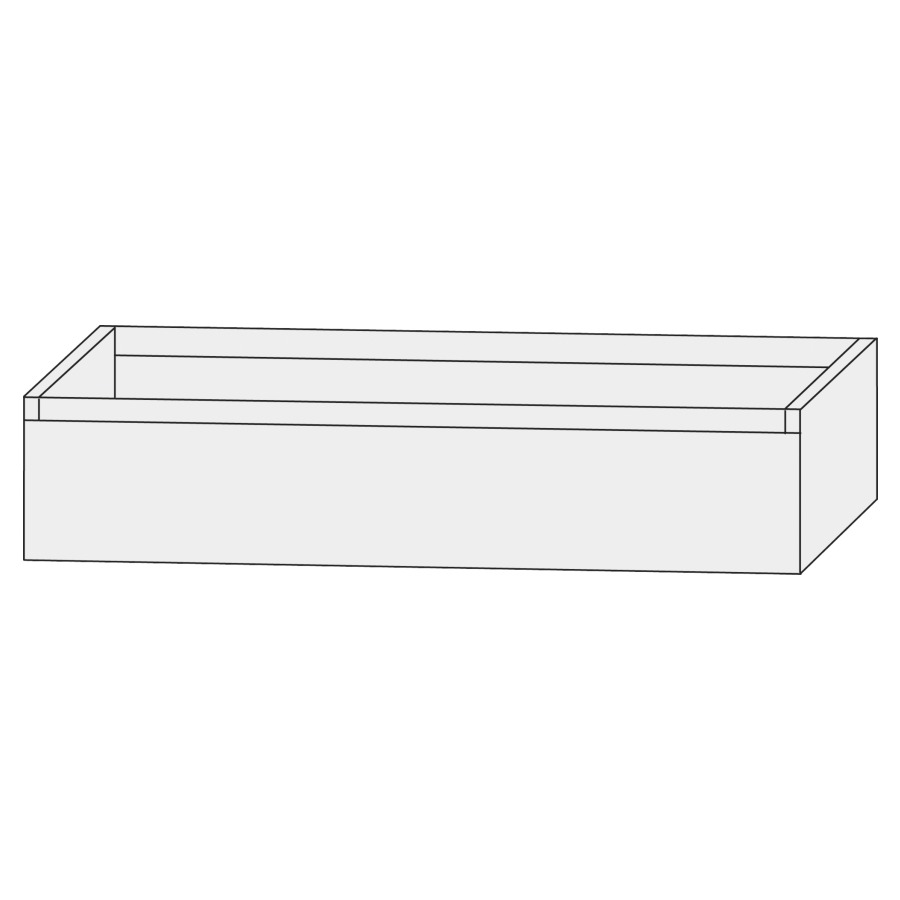 Élément inférieur  Design Line Tess Ibiza
120 x 28 x 49 cm
élément de tiroir, 1&nbsp;tiroir
sans poignée
pour lavabo double pour meuble 259400