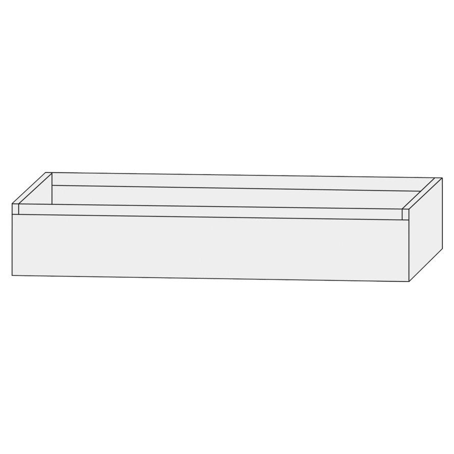 Élément inférieur  Design Line Tess Ibiza
140 x 28 x 49 cm
élément de tiroir, 1&nbsp;tiroir
sans poignée
pour lavabo double pour meuble 106749