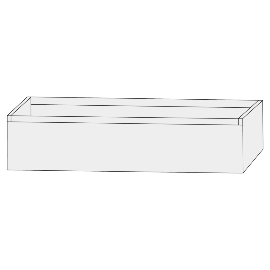 Élément inférieur  Design Line Tess Ibiza
140 x 36 x 49 cm
élément de tiroir, 1&nbsp;tiroir
sans poignée
pour lavabo double pour meuble 106749