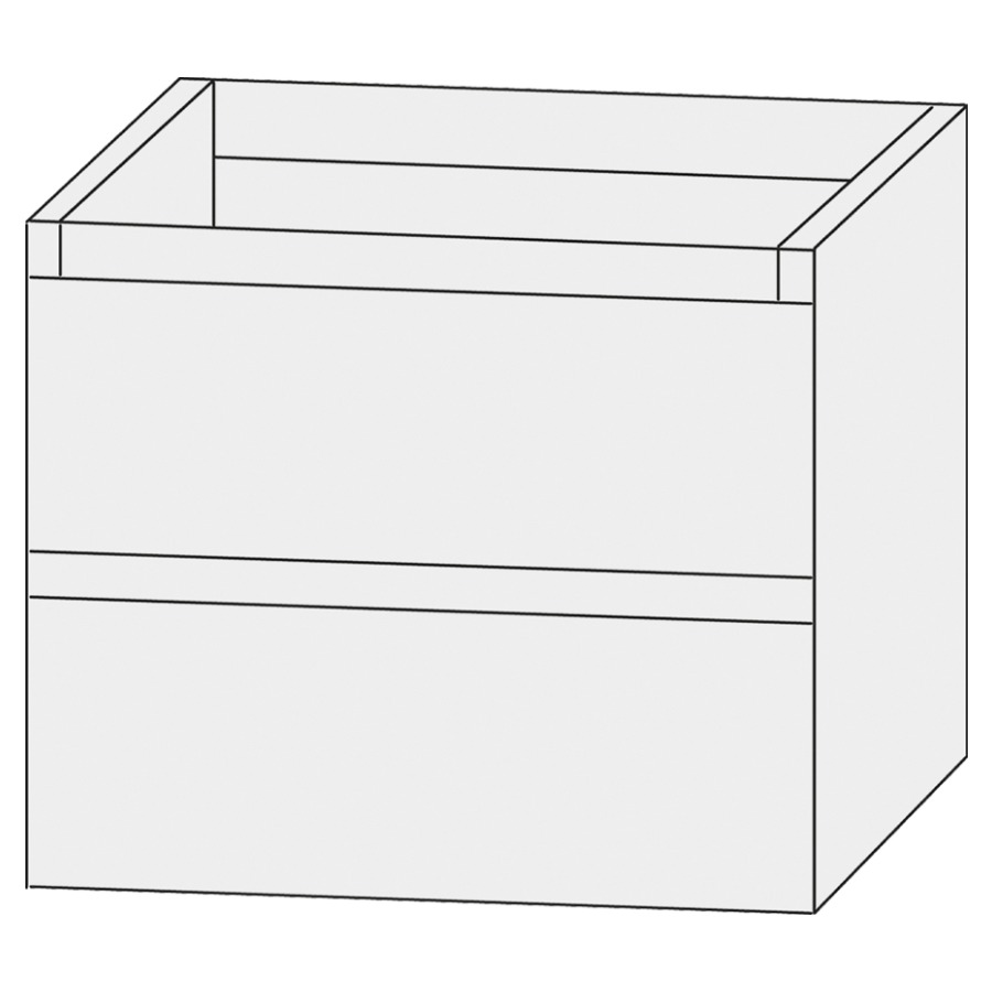 Élément inférieur  Design Line Tess Ibiza
60 x 56 x 49 cm
élément de tiroir, 2&nbsp;tiroirs
sans poignée
pour lavabo pour meuble 259394
