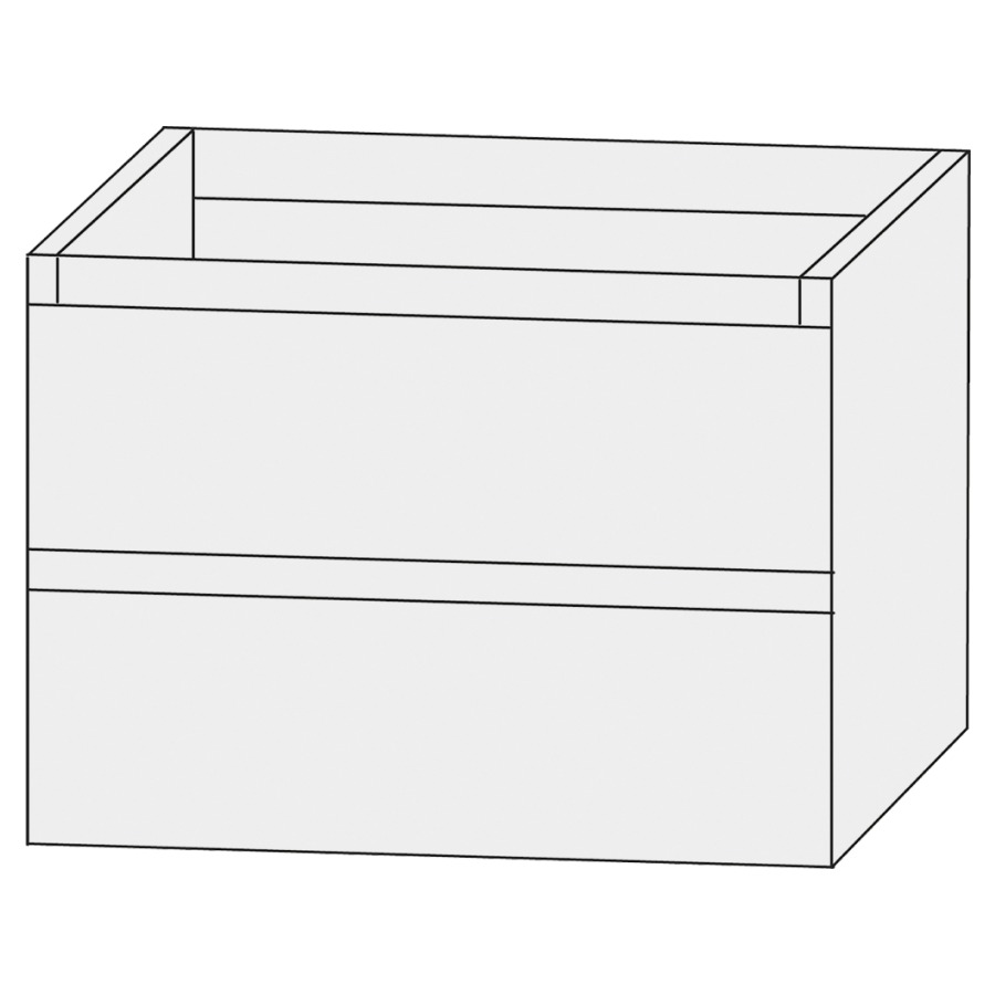 Élément inférieur  Design Line Tess Ibiza
70 x 56 x 49 cm
élément de tiroir, 2&nbsp;tiroirs
sans poignée
pour lavabo pour meuble 259395