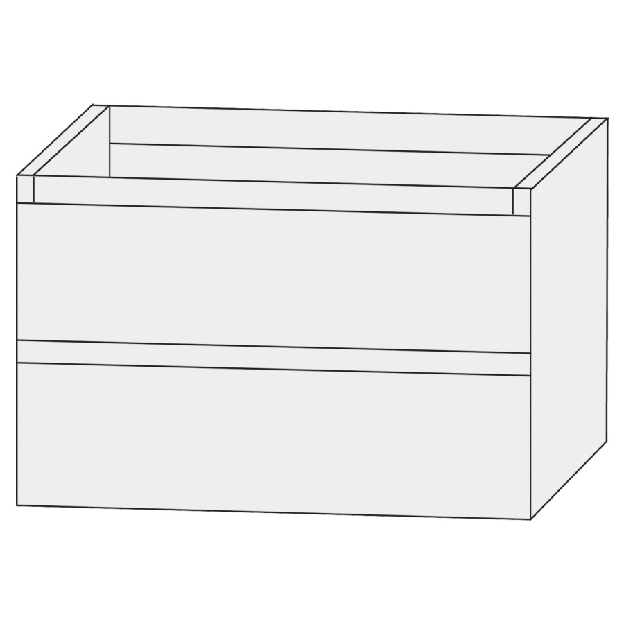 Élément inférieur  Design Line Tess Ibiza
80 x 56 x 49 cm
élément de tiroir, 2&nbsp;tiroirs
sans poignée
pour lavabo pour meuble 259396
