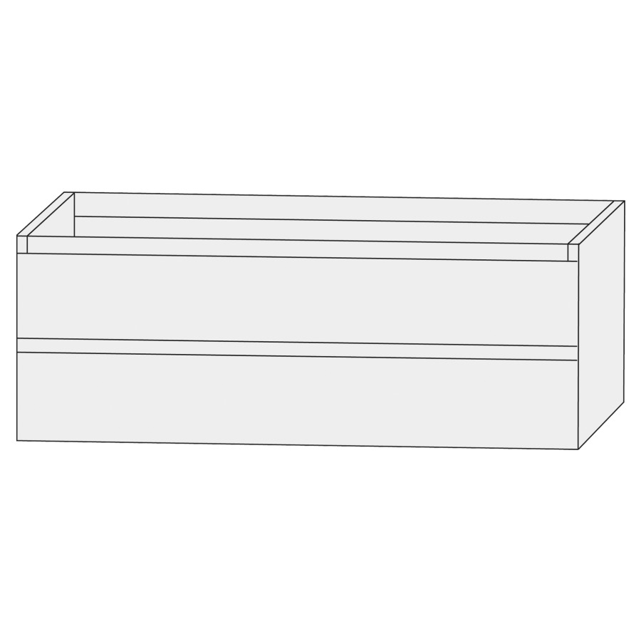 Élément inférieur  Design Line Tess Ibiza
140 x 56 x 49 cm
élément de tiroir, 2&nbsp;tiroirs
sans poignée
pour lavabo double pour meuble 106749