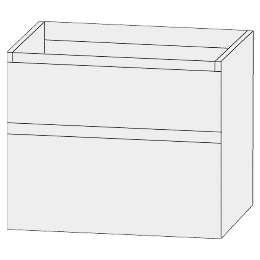 Élément inférieur  Design Line Tess Ibiza
80 x 64 x 49 cm
élément de tiroir, 2&nbsp;tiroirs
sans poignée
pour lavabo pour meuble 259396