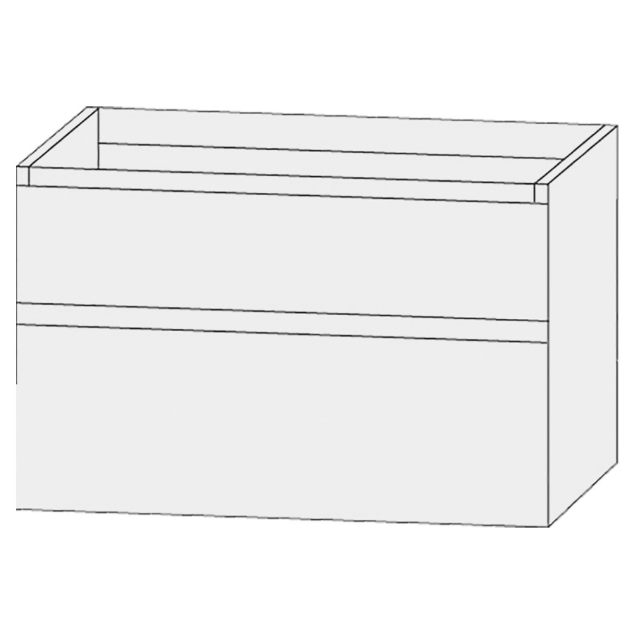 Élément inférieur  Design Line Tess Ibiza
90 x 64 x 49 cm
élément de tiroir, 2&nbsp;tiroirs
sans poignée
pour lavabo pour meuble 259397