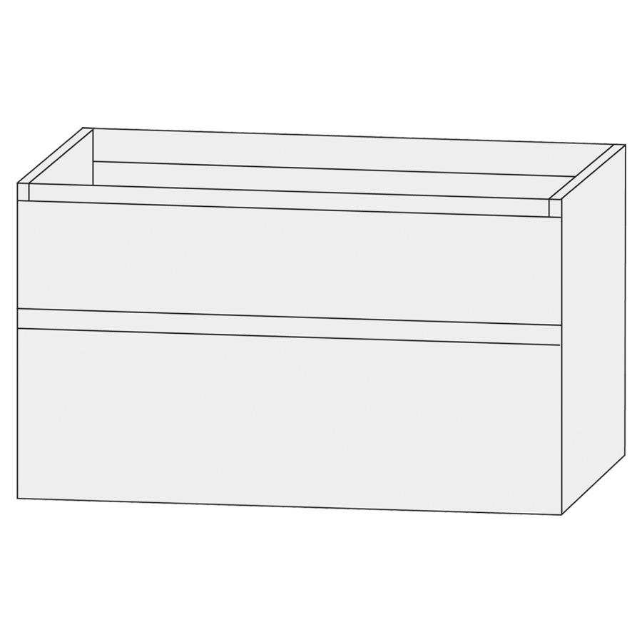 Élément inférieur  Design Line Tess Ibiza
100 x 64 x 49 cm
élément de tiroir, 2&nbsp;tiroirs
sans poignée
pour lavabo pour meuble 259398