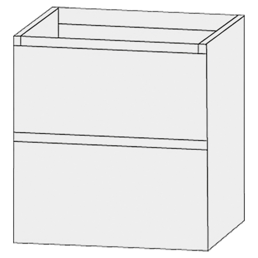 Élément inférieur  Design Line Tess Ibiza
60 x 72 x 49 cm
élément de tiroir, 2&nbsp;tiroirs
sans poignée
pour lavabo pour meuble 259394