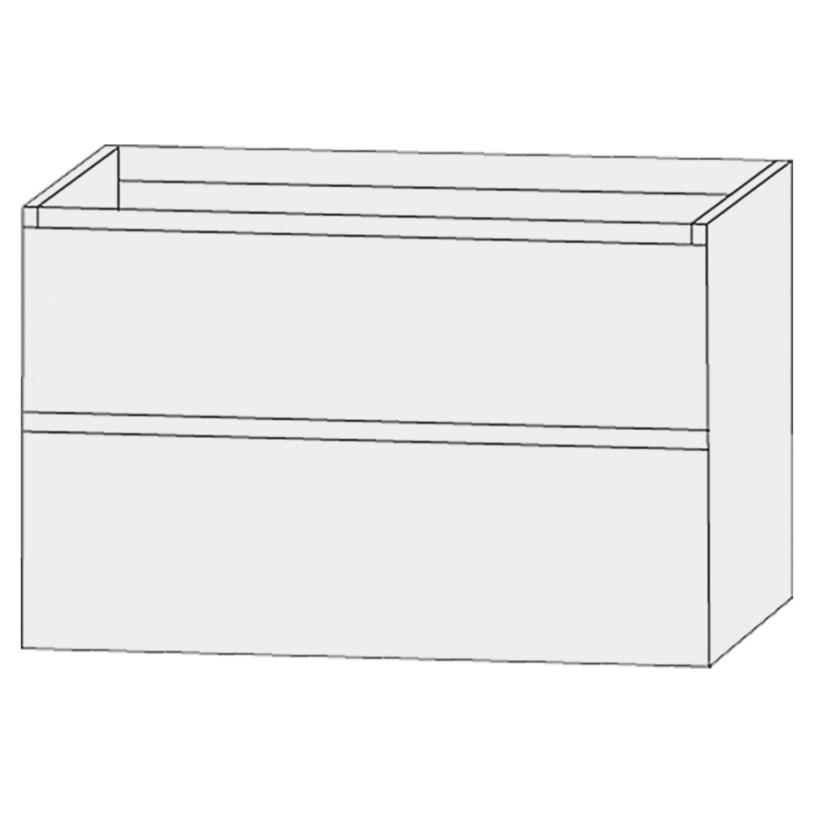 Élément inférieur  Design Line Tess Ibiza
100 x 72 x 49 cm
élément de tiroir, 2&nbsp;tiroirs
sans poignée
pour lavabo pour meuble 259398