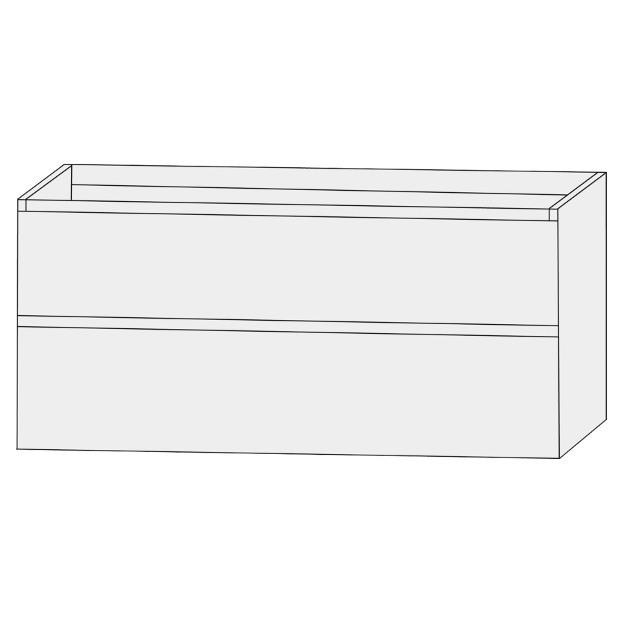 Élément inférieur  Design Line Tess Ibiza
140 x 72 x 49 cm
élément de tiroir, 2&nbsp;tiroirs
sans poignée
pour lavabo double pour meuble 106749