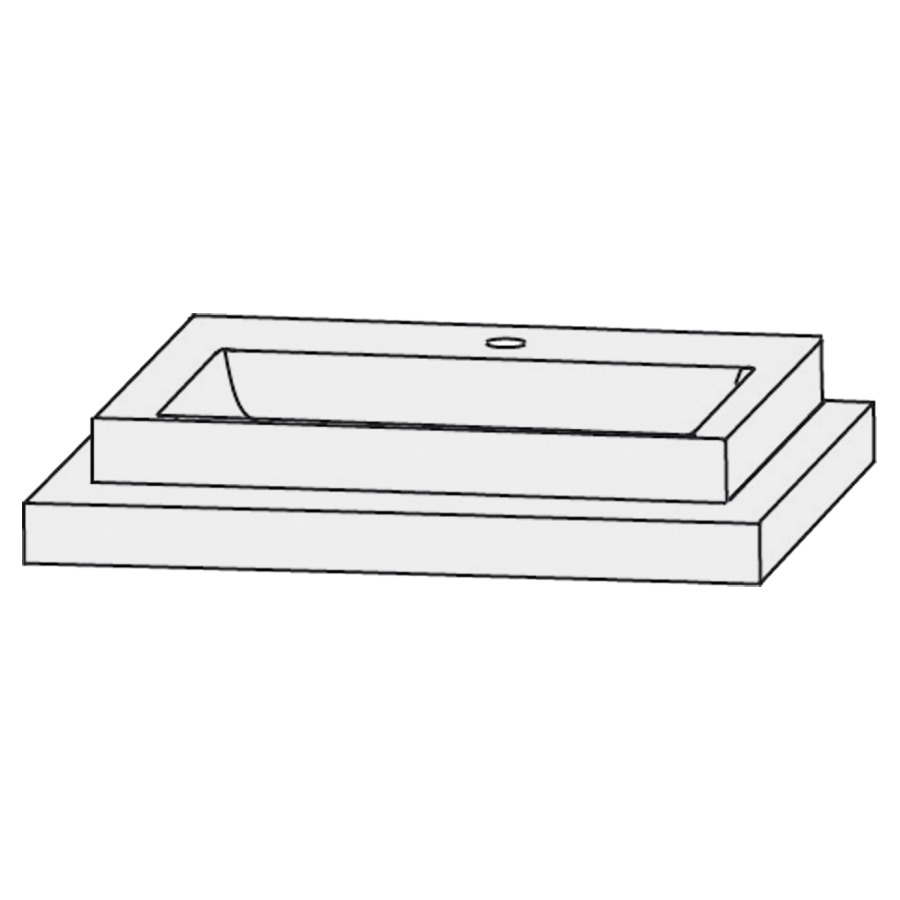 Lavabo pour meuble  Design Line Tess Q!flat