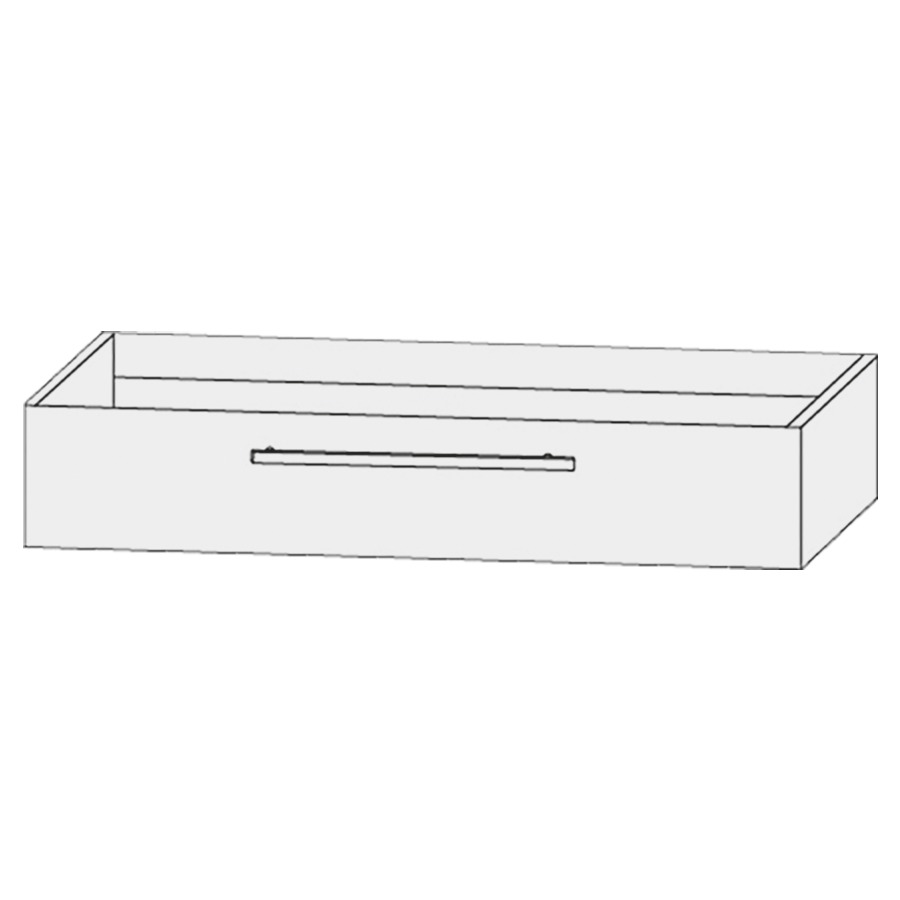 Élément inférieur  Design Line Tess
140 x 24 x 44 cm
élément de tiroir, 1&nbsp;tiroir
pour lavabo double pour meuble
Q!flat/Squared
