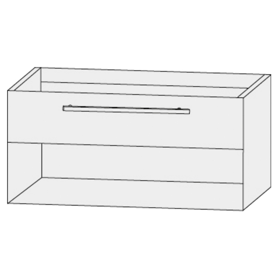 Élément inférieur  Design Line Tess
90 x 48 x 44 cm
élément de tiroir, 1&nbsp;tiroir
niche ouverte en bas
pour lavabo pour meuble
avec lavabo à droite 107853