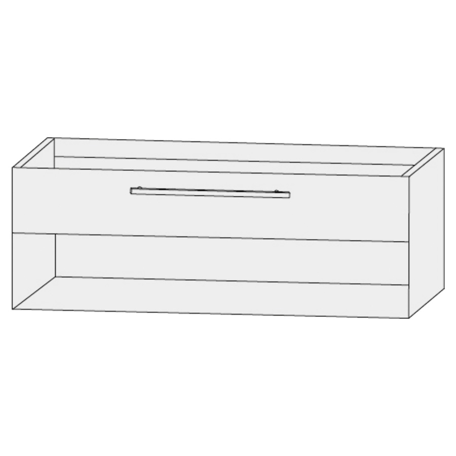 Élément inférieur  Design Line Tess
120 x 48 x 44 cm
élément de tiroir, 1&nbsp;tiroir
niche ouverte en bas
pour lavabo pour meuble Q!flat/Squared