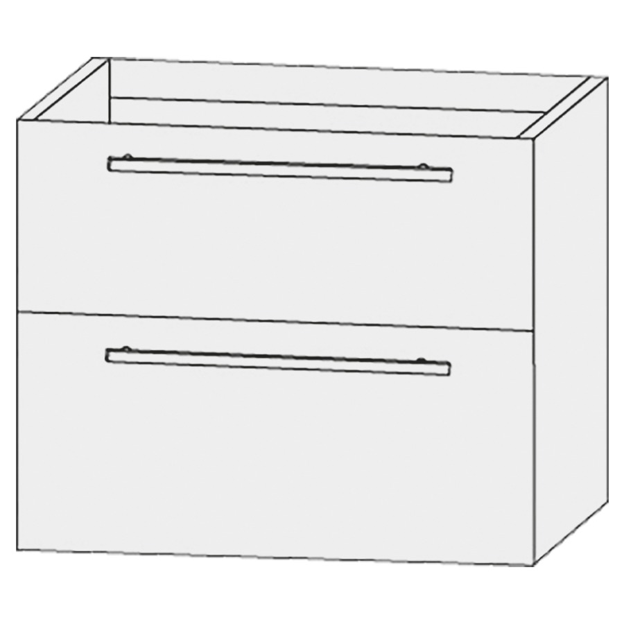 Élément inférieur  Design Line Tess
90 x 56 x 44 cm
élément de tiroir, 2&nbsp;tiroirs
pour lavabo pour meuble 
avec lavabo à droite 107853