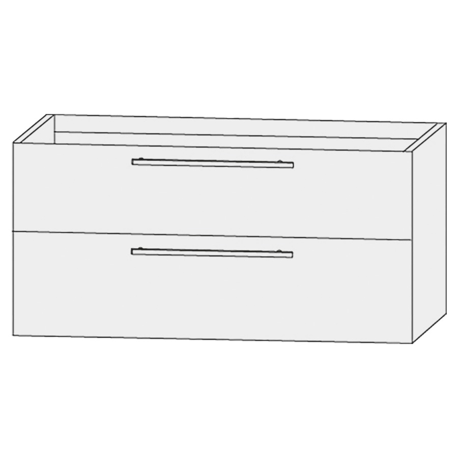 Élément inférieur  Design Line Tess
120 x 56 x 44 cm
élément de tiroir, 2&nbsp;tiroirs
pour lavabo pour meuble 
avec lavabo à droite 107848