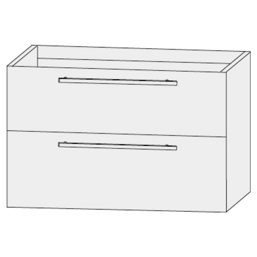 Élément inférieur  Design Line Tess
90 x 64 x 44 cm
élément de tiroir, 2&nbsp;tiroirs
pour lavabo pour meuble Q!flat